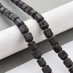 Бусы из натуральной лавы G-H303-C08