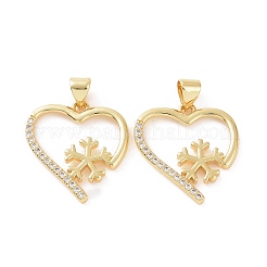 Pendentifs avec zircon cubiques à micro-pavés en laiton&nbsp;ZIRC-P106-25G