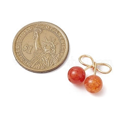 6 шт. 6 вида круглых подвесок из натурального зеленого авантюрина PALLOY-TA00155