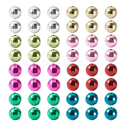 80 pièces 8 couleurs placage perles acryliques&nbsp;PACR-BG0001-01