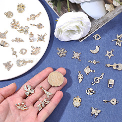 40 Stück 20 Stile Legierungsanhänger mit Strass&nbsp;FIND-BM0001-36