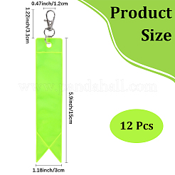 12шт прямоугольные подвесные брелки из ПВХ&nbsp;AJEW-CN0005-24A