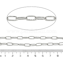 304ステンレススチールテクスチャアズキチェーン  ハンダ付け  スプールで  ステンレス鋼色  10x4x1mm&nbsp;CHS-G050-06P