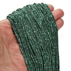 Окрашенные синтетические бирюзовые бусы нити G-P594-01B-07