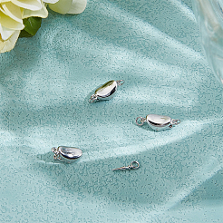 3 шт. 925 застежки-коробочки из стерлингового серебра с самородками STER-BC0003-44