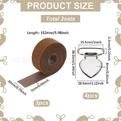Clips en polyester et en fer&nbsp;DIY-WH0589-24