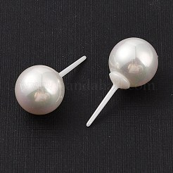 Гипоаллергенные серьги-гвоздики из биокерамики с цирконием и керамикой EJEW-C111-13A