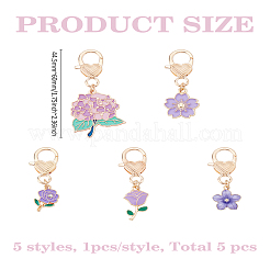 5 шт. 5 стиля подвесных украшений из цинкового сплава&nbsp;KEYC-LP0001-21