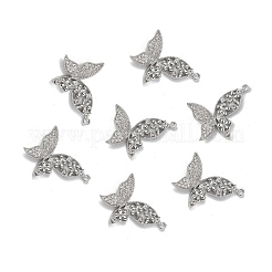 Латунные микропаве прозрачные подвески с фианитом&nbsp;KK-E068-VF245