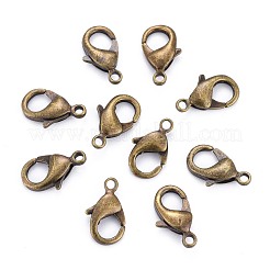 アンティークブロンズ真鍮カニカン  オウムトリガークラスプ  ニッケルフリー  15x8x3mm  穴：2mm&nbsp;X-KK-903-AB-NF