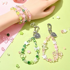 DIY ビーズ & ペンダント キット  アクリルビーズ入り  合金ペンダント  ABSプラスチックパール調ビーズ  ミックスカラー  2.5~23x2.5~22x2~13mm  穴：1~3mm&nbsp;DIY-FS0006-62