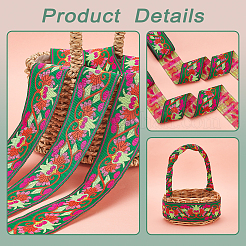 Rubans en polyester de style ethnique&nbsp;OCOR-WH0079-65C
