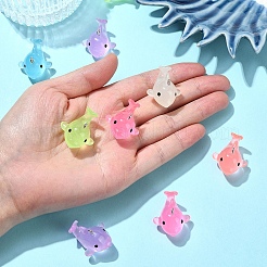 12шт 6 цвета светящиеся полупрозрачные подвески из смолы&nbsp;RESI-YW0001-85