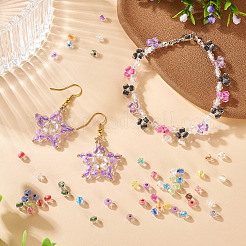 2 пакетик по 200 шт. прозрачных стеклянных бусин&nbsp;GLAA-TA0003-44B