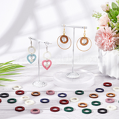 140 шт. 7-х цветные деревянные соединительные подвески&nbsp;WOOD-NB0002-21