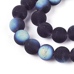 Матовые прозрачные стеклянные бусины GLAA-T032-T10mm-MBB03