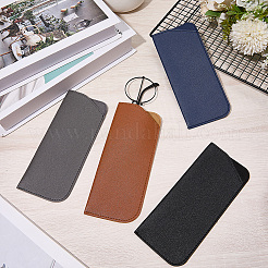 4 шт. 4-х цветный футляр для очков из искусственной кожи&nbsp;AJEW-CN0005-19A