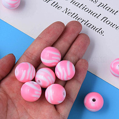 Непрозрачные полосатые акриловые бусины&nbsp;LS-MACR-S373-27B-05