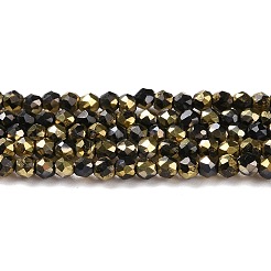 Стеклянные бусины с гальваническим покрытием &nbsp;GLAA-H021-01A-HP04