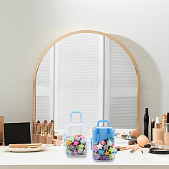 8 шт. 8-х цветные пластиковые коробки для хранения конфет в форме сумки на колесиках&nbsp;AJEW-SP0002-62