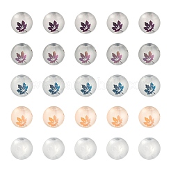 50 pz 5 colori tema autunnale placca perline di vetro trasparente&nbsp;EGLA-FS0001-04