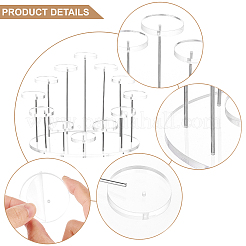 Espositori rotanti ad anello acrilico a 3 strato&nbsp;ODIS-WH0027-015