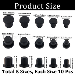 50 шт. 5 стили силиконовых заглушек для отверстий&nbsp;AJEW-GF0011-62I