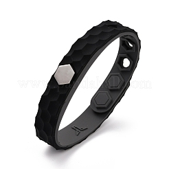 Плоские браслеты из силиконового шнура BJEW-F421-01D