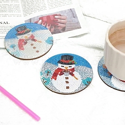 DIY Weihnachtsuntersetzer Diamantmalerei-Set mit Halter&nbsp;PW-WG26351-01