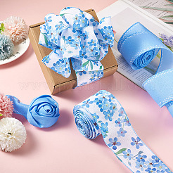 2 моток 2 цвета летняя тема полиэстеровая проволочная лента с принтом&nbsp;SRIB-TA0001-24B