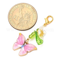 6 шт. подвеска в виде бабочки из сплава эмали&nbsp;HJEW-JM04161