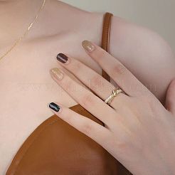 Латунные кольца-манжеты с микропаве и прозрачным цирконием для женщин&nbsp;FS-WG930D0-01