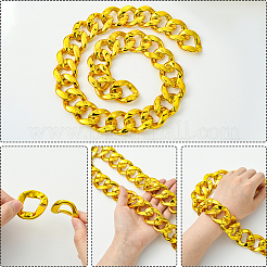 1 шт. акриловые кубинские цепочки для мужчин&nbsp;NJEW-SP0001-09A-G