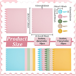 10 couverture de cahier/agenda rectangulaire en plastique PP&nbsp;AJEW-NB0009-35A
