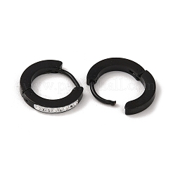 3 пара 3 стилей серег-колец Huggie Hoop из нержавеющей стали 304 с глиняными кристаллами и стразами для женщин EJEW-K279-08A-P