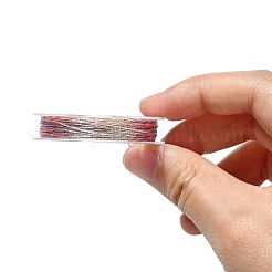 1 グランド 10 ロール 3 プライ メタリック ポリエステル コード  ラウンド  ジュエリー作りのための  ミックスカラー  0.3mm  1色/ロール&nbsp;MCOR-CJ0001-06