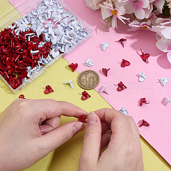 400 шт. 2-х цветные железные гвоздики в форме сердца&nbsp;FIND-PH0027-43