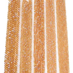 Chapelets de perles en verre électroplaqué&nbsp;EGLA-A044-T1mm-L23