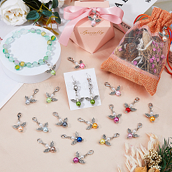 Ангельские подвески из сплава и акрила в тибетском стиле&nbsp;HJEW-AB00707