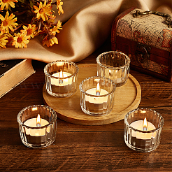 12 шт. прозрачные стеклянные подсвечники DJEW-GA0001-57
