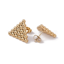 Ионное покрытие (ip) 304 нержавеющая сталь треугольные серьги-гвоздики для женщин&nbsp;EJEW-E199-18G