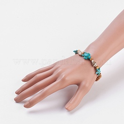 Круглые деревянные стрейч-браслеты&nbsp;X-BJEW-JB03769