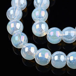 Chapelets de perles en verre transparent électrolytique&nbsp;LS-GLAA-T032-T6mm-AB14