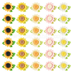 40 Stück 5 Farben undurchsichtige Harz-Decoden-Cabochons&nbsp;CRES-TA0001-86