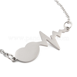 Anlaufgeschützte Edelstahl-Gliederarmbänder für Damen und Herren&nbsp;LS-STAS-Z061-01P-02