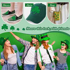 34 шт. 4 стиля вышитая нашивка на ткани с изображением клевера&nbsp;PATC-FG0003-43