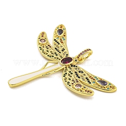 Латунные микропаве прозрачные подвески с фианитом KK-R159-21A-G