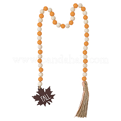 Круглые деревянные бусины осеннее украшение&nbsp;AJEW-WH20019-60