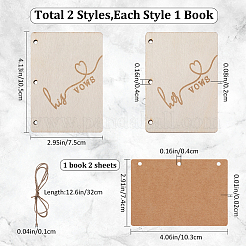 Творческие деревянные поздравительные открытки DIY-WH0349-171C