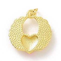 Подвески из латуни с эмалью в стойку&nbsp;KK-C008-14G-05